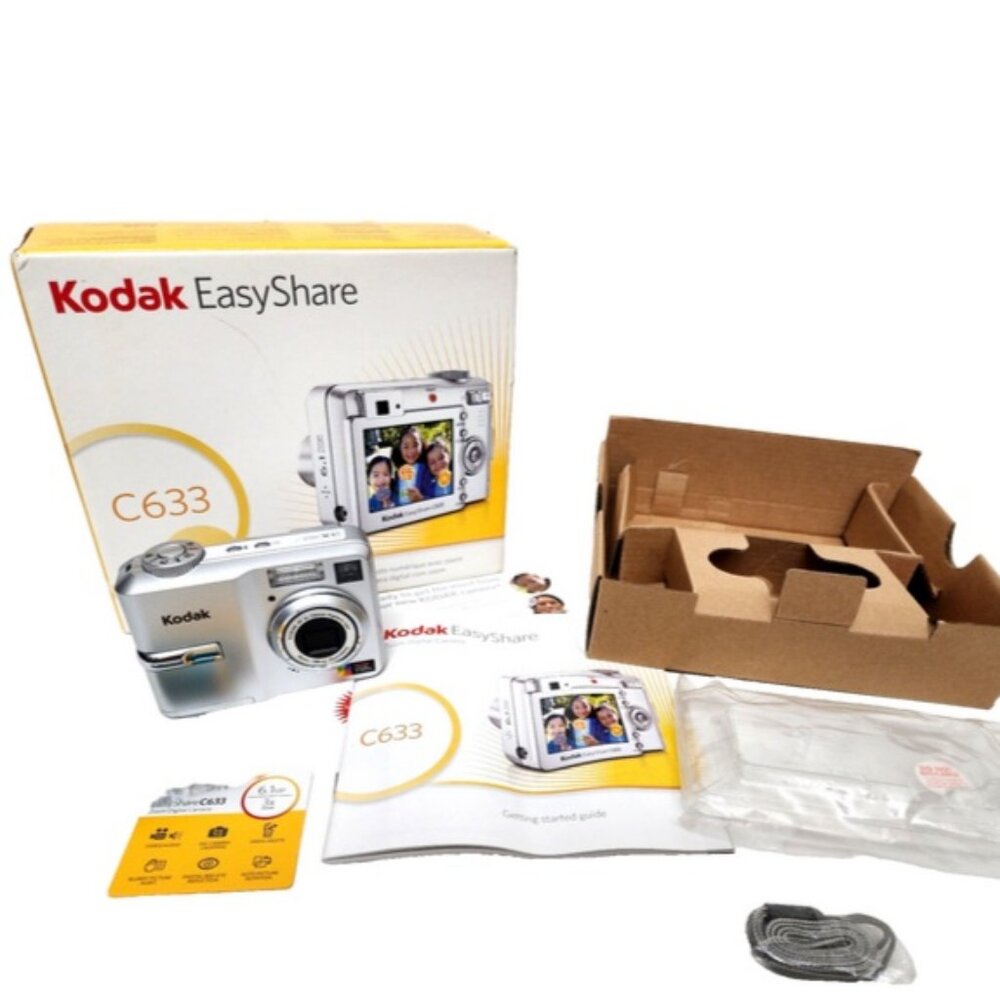 Kodak Digital Camera EasyShare C633 6.1MP Shown Tested/Cracked Screen PARTS - Picture 2 of 10
